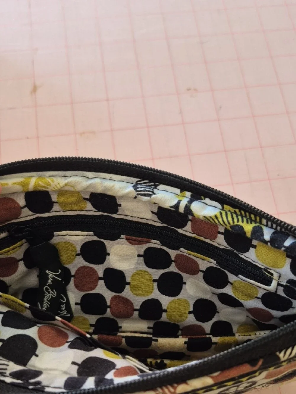 Vera Bradley Yellow Floral Quilted Wristlet